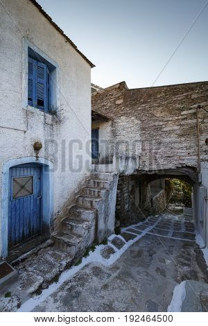 Ioulida village on Kea island in Greece.