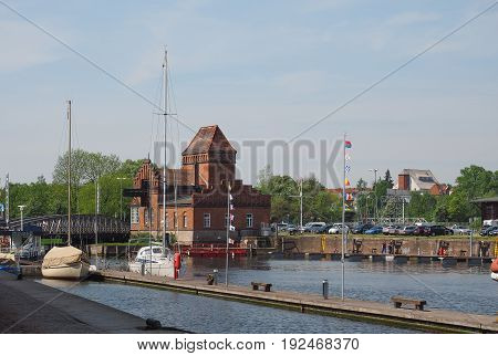Hansahafen Harbour In Luebeck