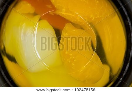 various fruit jelly mix on black background