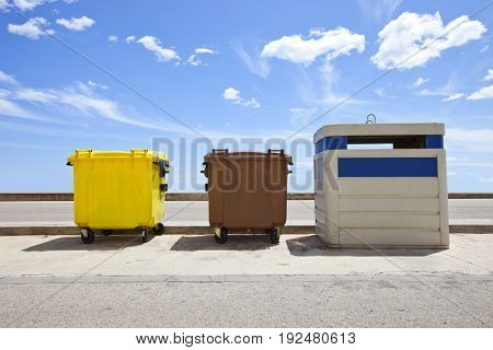 Recycling bins, Valencia Region, Spain