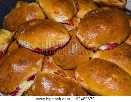 Oven fresh home made baked patties. Russian patty pies