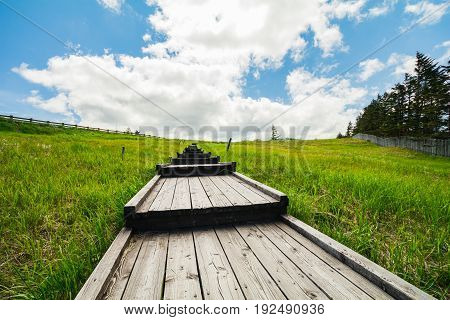 Beautiful landscape mountain view of Utsukushigahara is one of the most important and popular natural place in Nagano Japan.