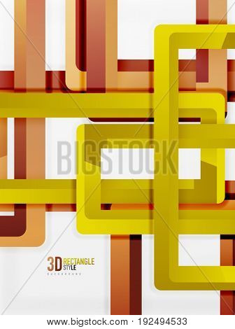 Rectangle tube elements, 3d background