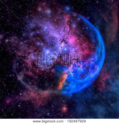 The Eagle Nebula. Elements Of This Image Furnished By Nasa.