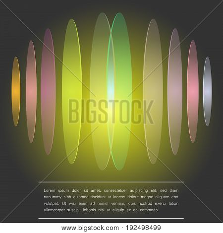 Abstract background with a text copy-space and colorful discs