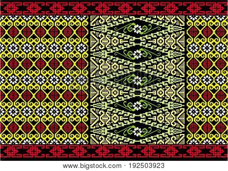 west borneo dayak ornament design full colour