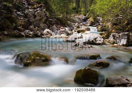 Small river in the Zauberwald - Long exposure version Ramsau Bavaria Germany