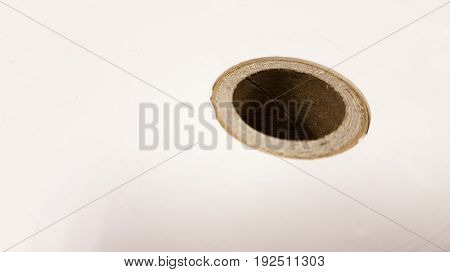 print shop paper roll topshot and background .