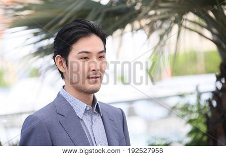  Ryuhei Matsuda attends 'Before We Vanish (Sanpo Suru Shinryakusha)' photocall during the 70th annual Cannes Film Festival at Palais des Festivals on May 21, 2017 in Cannes, France. 