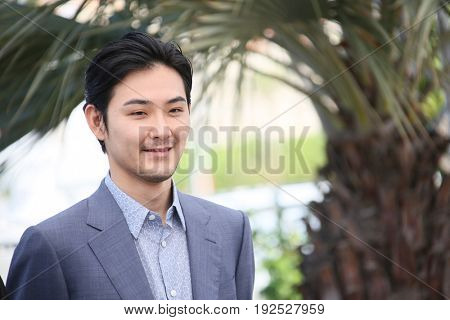  Ryuhei Matsuda attends 'Before We Vanish (Sanpo Suru Shinryakusha)' photocall during the 70th annual Cannes Film Festival at Palais des Festivals on May 21, 2017 in Cannes, France. 
