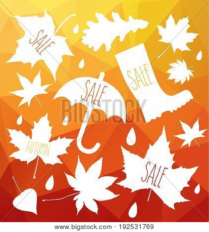 yellow wet autumn leaves on the background a dark old wood