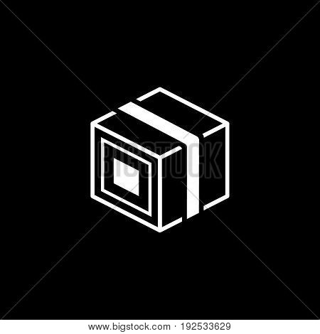 Product Branding Icon. Flat Design. Business Concept. Isolated Illustration with cardbox