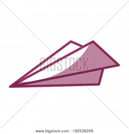 paperplane icon over white background vector illustration