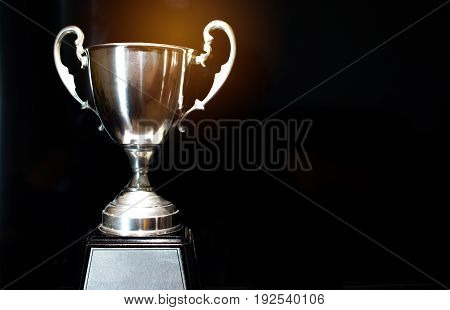Trophy Award for winner champian black background