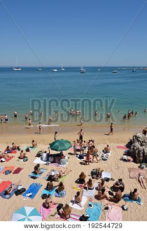 Praia Da Rainha Public Beach. Cascais. Portugal