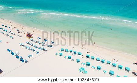 South Beach, Miami Beach. Umberlla beach. Florida. USA.