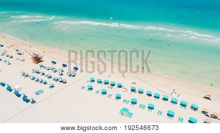 South Beach, Miami Beach. Umberlla beach. Florida. USA.