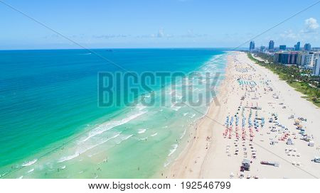 South Beach, Miami Beach. Florida. Aerial view.