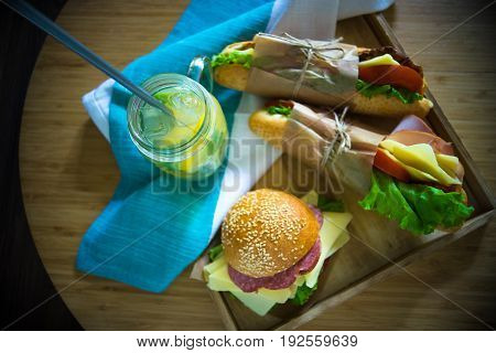 Snack Concept With Burgers