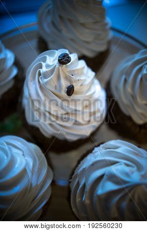 Dessert Concept On Dark Table