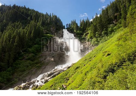Krimml Waterfalls this are the highest waterfalls in Austria at Village Krimml in Salzburg
