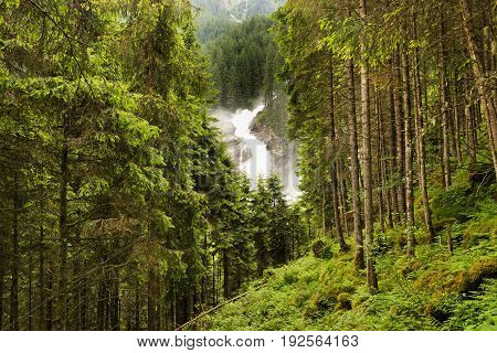 Krimml Waterfalls this are the highest waterfalls in Austria at Village Krimml in Salzburg