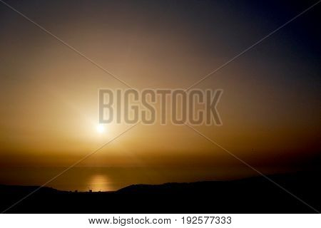 Beautiful seascape natural composition and Tower crane background