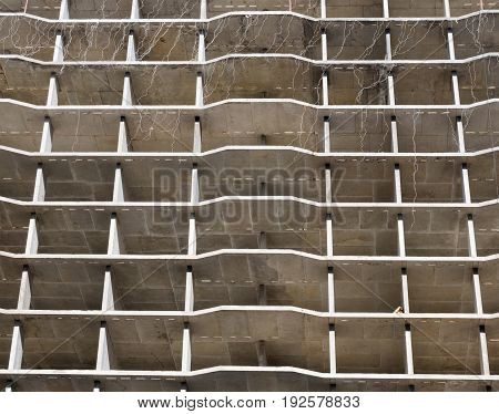Concrete frame of a new monolithic house