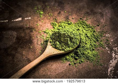 Matcha green tea. Matcha powder. Organic Green Matcha Tea.