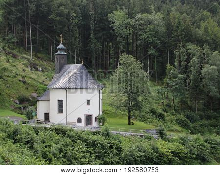 Old Road Chapel at Pass Lueg in Austria Europe