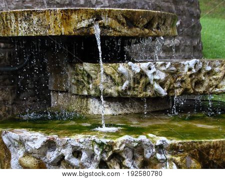 Water Fountain at Pass Lueg in Austria with Healing Water