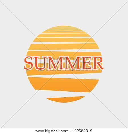 beautiful summer illustrations . vector summer label. summer icon with sun. Stylized design element. Background design for banner poster flyer cover brochure. Logo design