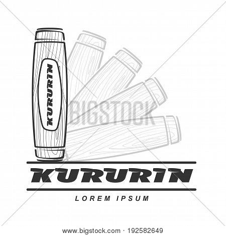 Hand Fidget Kururin Logo Vector Illustration