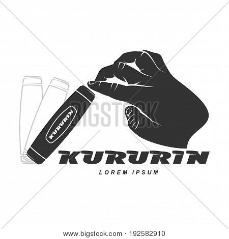 Hand Fidget Kururin Logo Vector Illustration