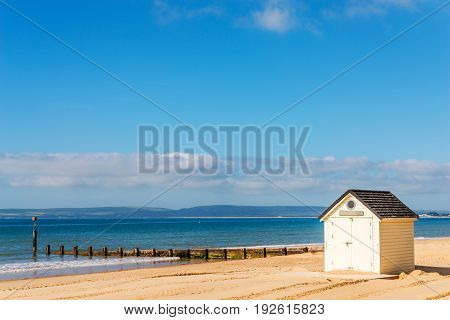 White Houses On The Beach, Whitel Door To Summer Cottages, Seaside Spot