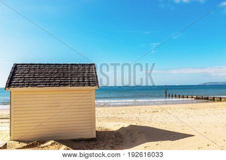 White Houses On The Beach, Whitel Door To Summer Cottages, Seaside Spot