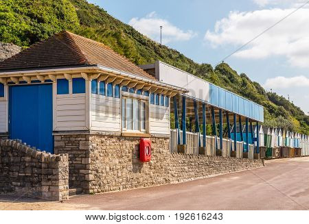 White Houses On The Beach, Whitel Door To Summer Cottages, Seaside Spot