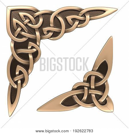 3d image Celtic ornament. Isolated white background.