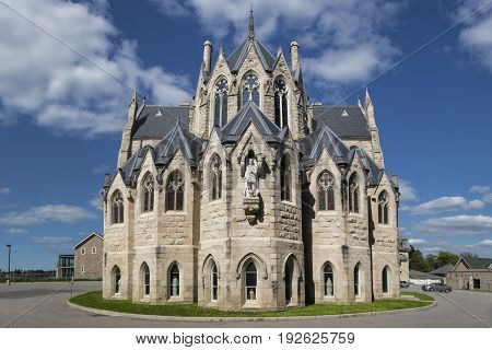 Exterior of the Basilica of Our Lady Immaculate in Guelph Ontario Canada.