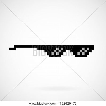 life thug pixel glasses vector meme glasses
