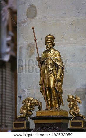Statue Of Saint Gummarus In Lier