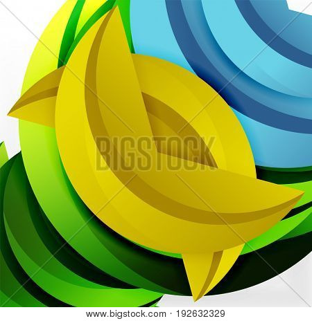 3D wave lines design. Dynamic effect abstract Illustration, modern pattern template