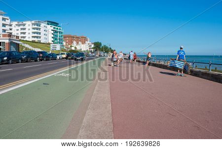 Southend on sea UK - June 18 2017: Promenade in a summer day