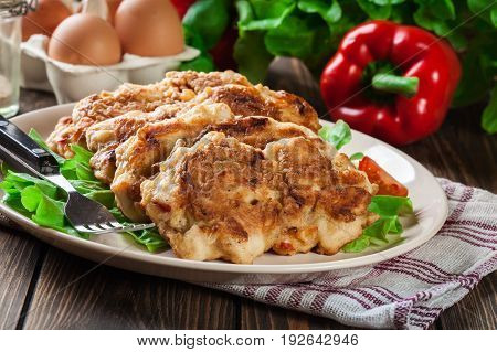 Chicken Medallion With Red Pepper Portions