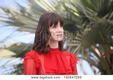 Stacy Martin attends the 'Redoubtable (Le Redoutable)' photocall during the 70th annual Cannes Film Festival at Palais des Festivals on May 21, 2017 in Cannes, France. 