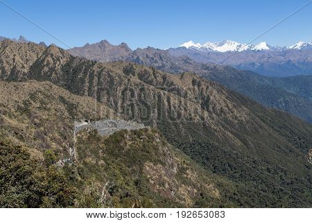 Sayaqmarka Ruin along the Inca Trail, Peru