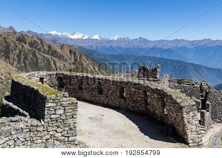 Sayaqmarka Ruin along the Inca Trail, Peru