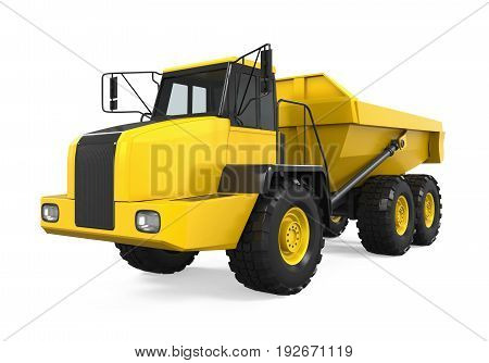 Articulated Dump Truck isolated on white background. 3D render