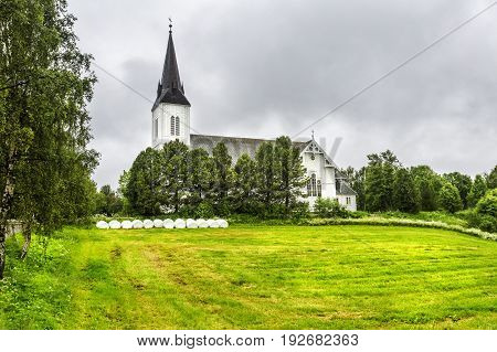 Sortland Church In Sortland In Nordland County, Norway