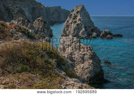 I pagliai of Tremiti islands on the adriatic sea